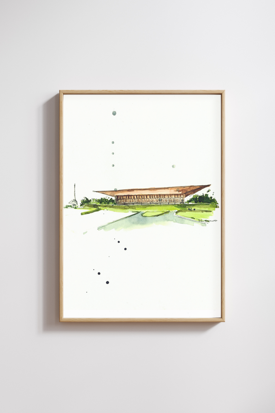House of Wisdom, Sharjah Original Art Print