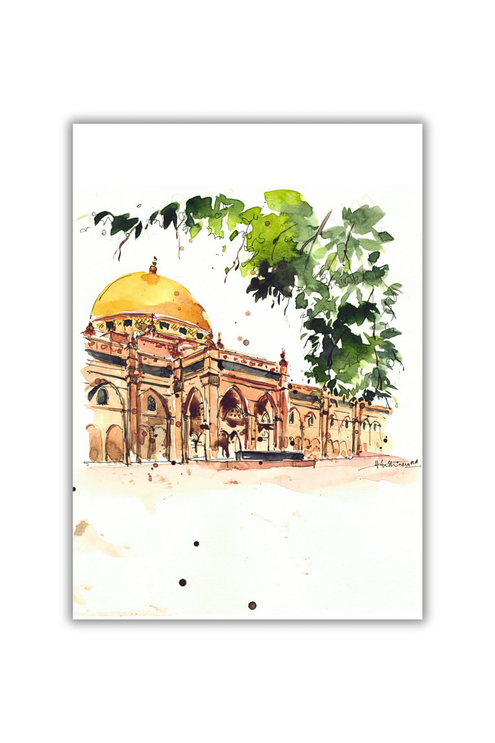 Sharjah Museum of Islamic Civilization Original Art Print - Image 3