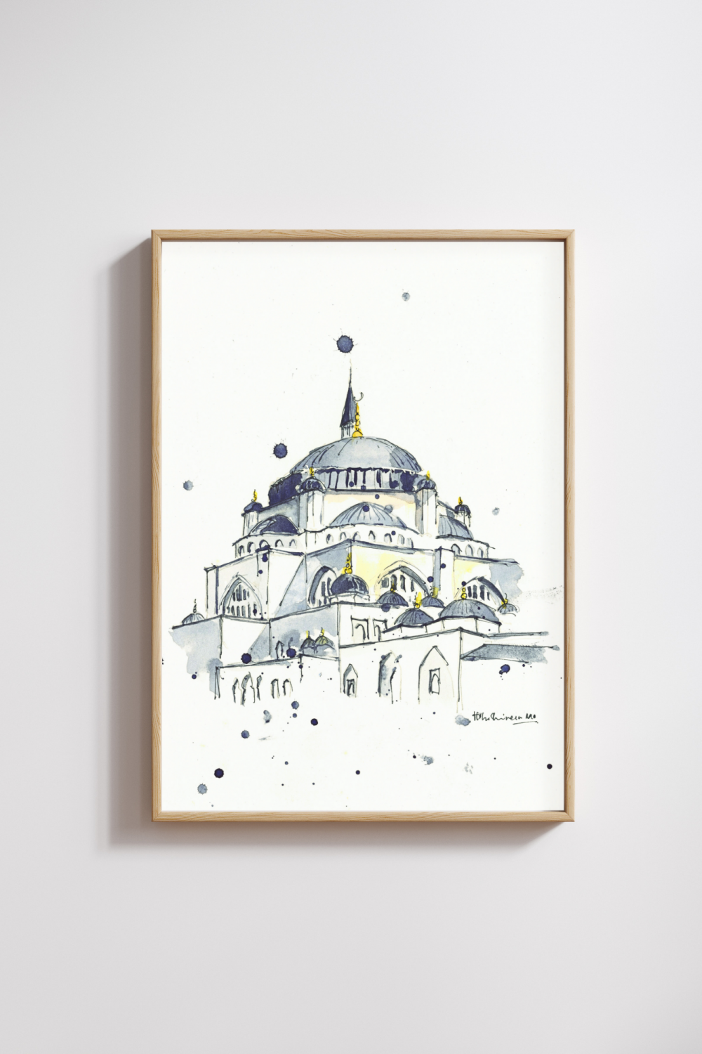 Sharjah Mosque Original Art Print