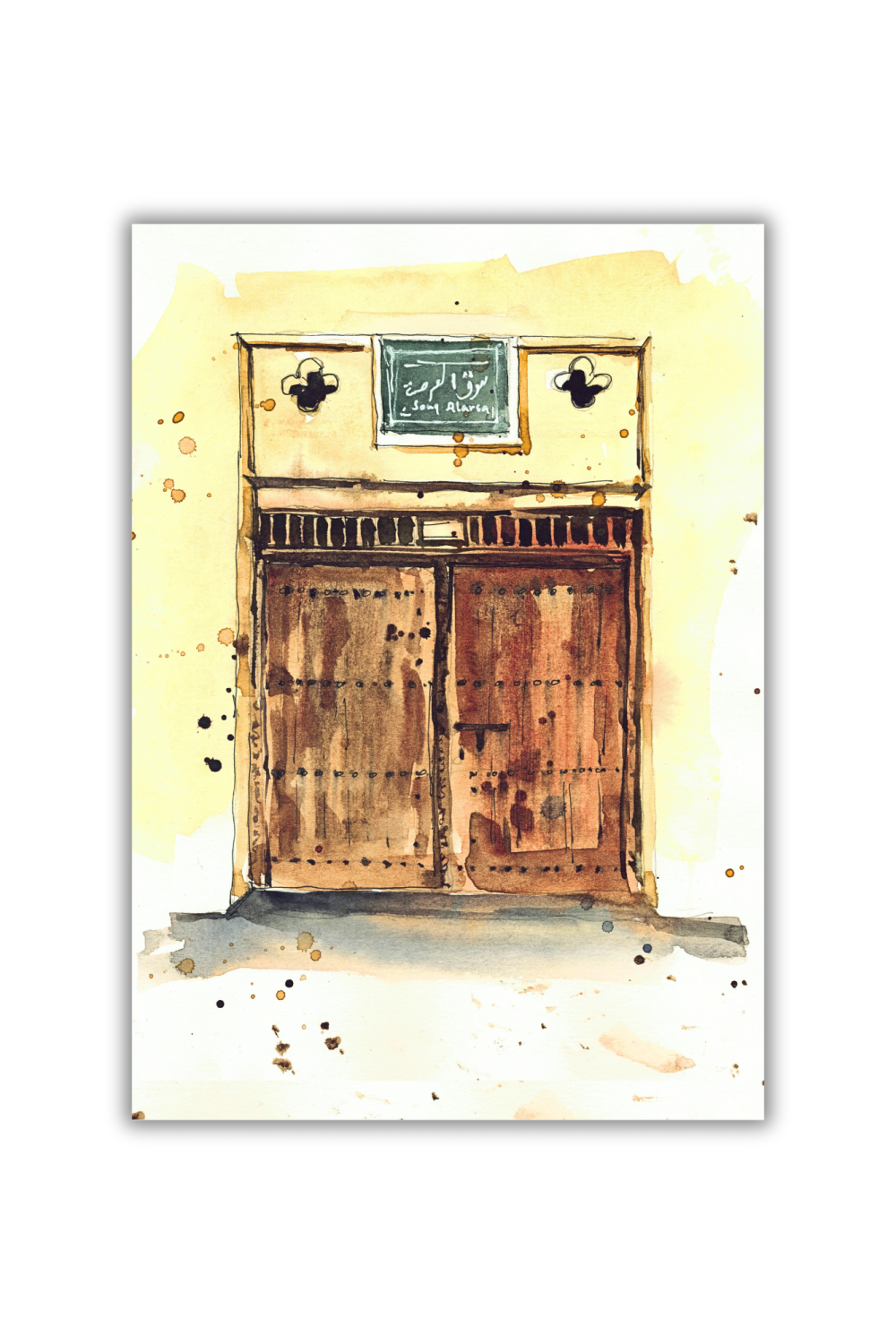 Souq Al Arsa Sharjah Original Art Print - Image 3