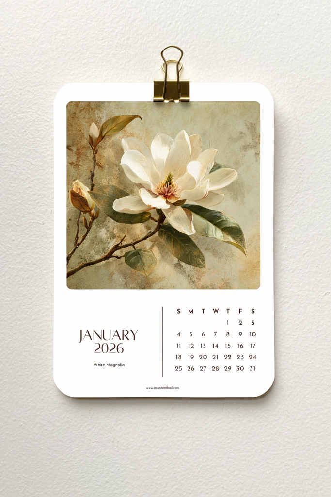 2026 Botanical Art Calendar -  A6/A5 Sizes