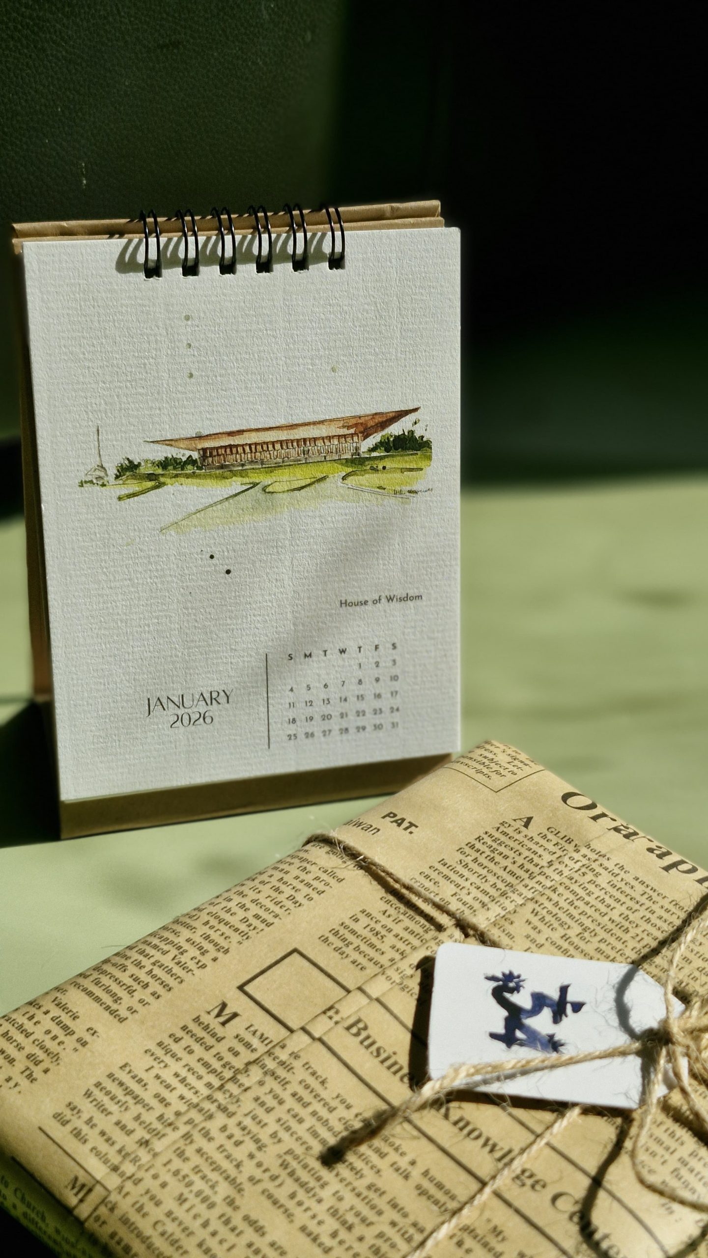 Buy Sharjah Landmarks 2026 Art Calendar - Original Watercolor Prints - A6/A5 Sizes Sharjah Landmarks 2026 Art Calendar - Original Watercolor Prints - A6/A5 Sizes - Image 5