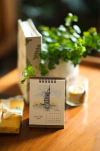 Dubai Landmarks 2026 Art Calendar - Original Watercolor Prints - A6/A5 Sizes