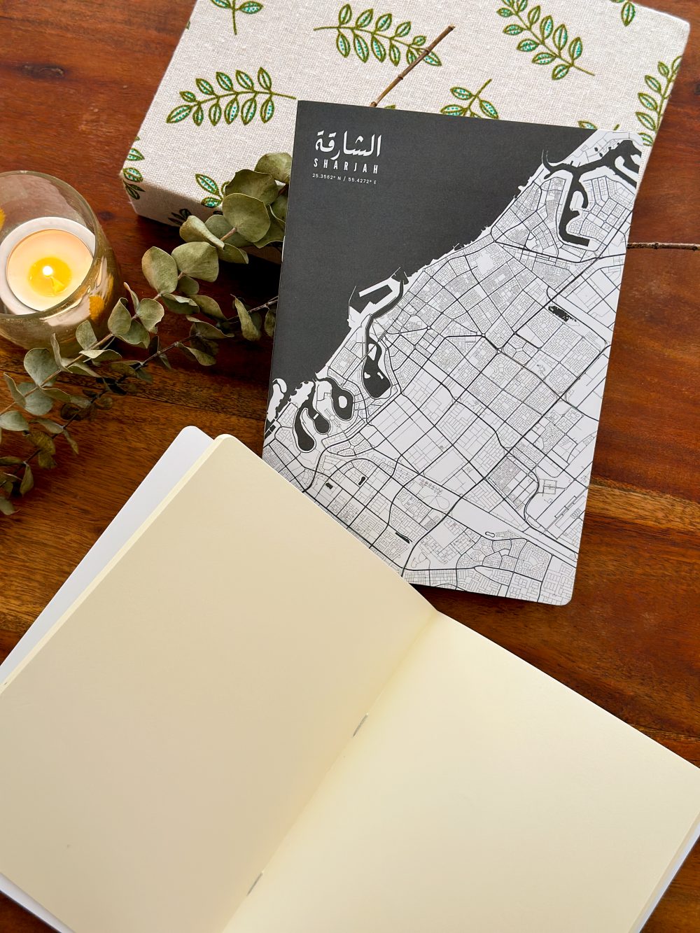 Sharjah Map A5 Notebook - Grey & White - Image 3