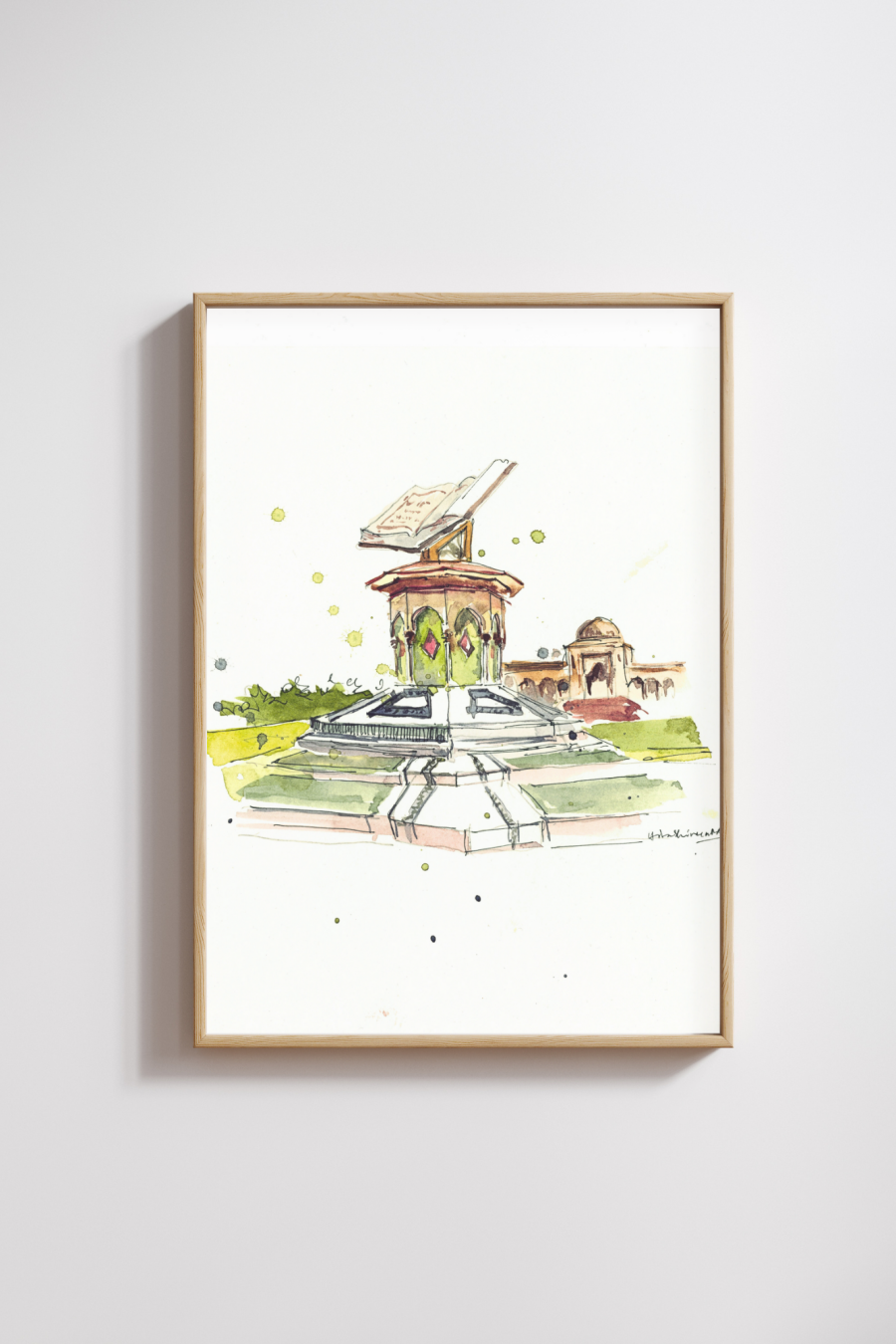 Quran Roundabout Sharjah Original Art Print