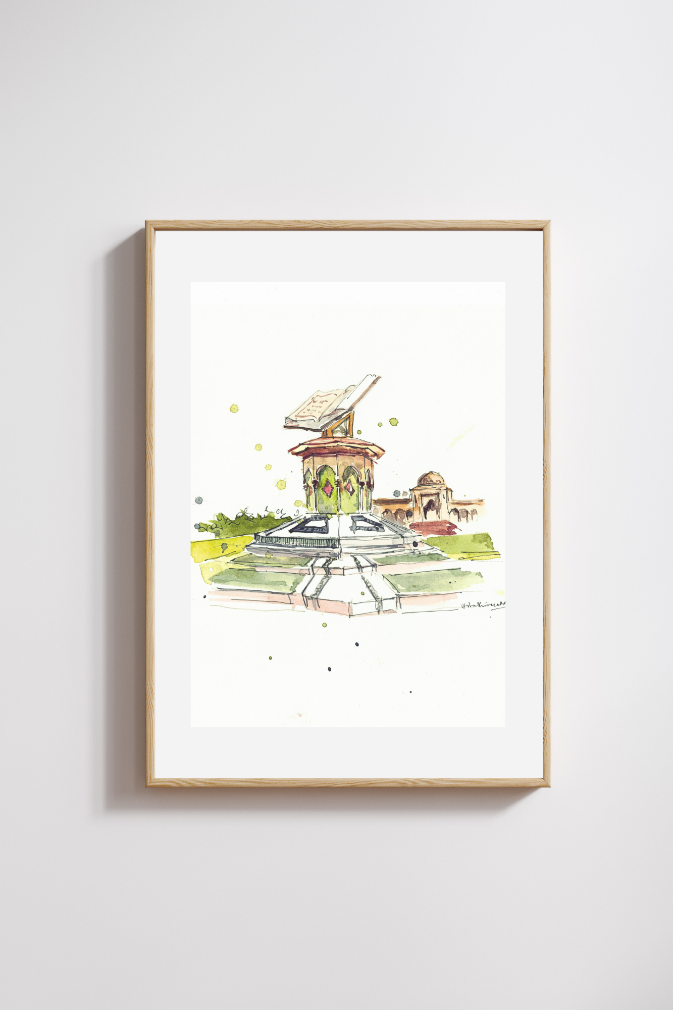 Buy Quran Roundabout Sharjah Original Art Print Quran Roundabout Sharjah Original Art Print - Image 2