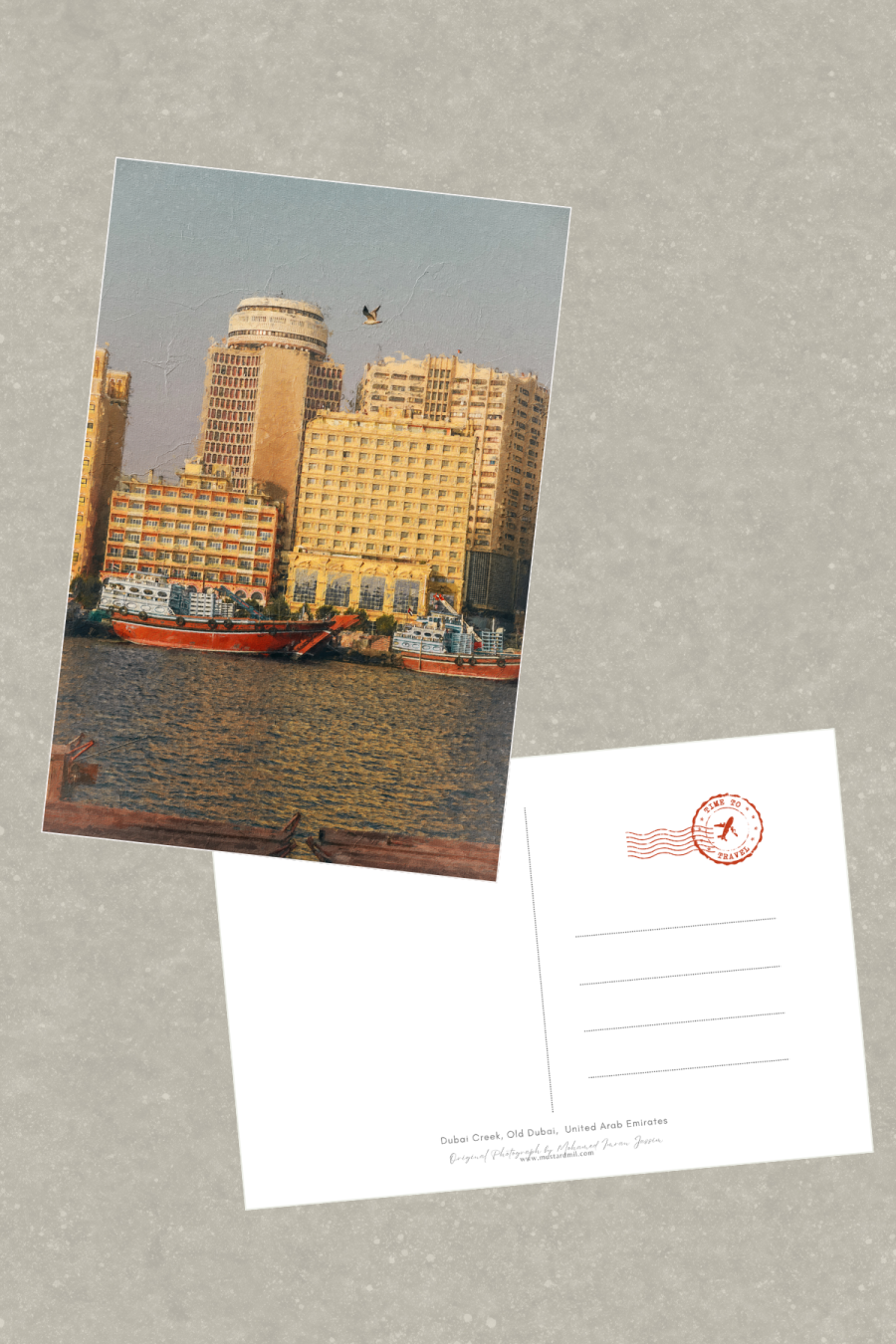 Creekside Gold #2 Watercolor Postcard