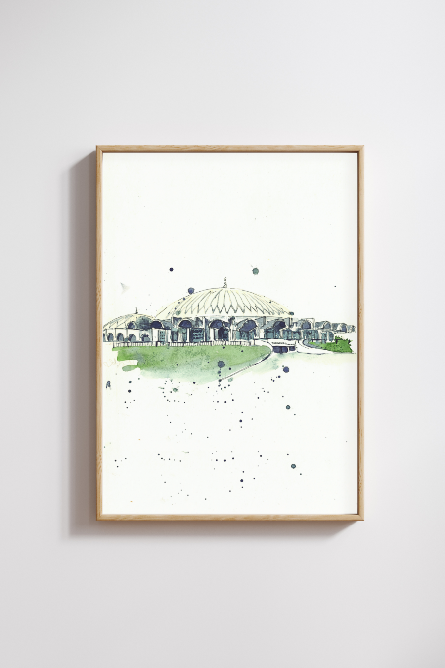 Sharjah International Airport Original Art Print