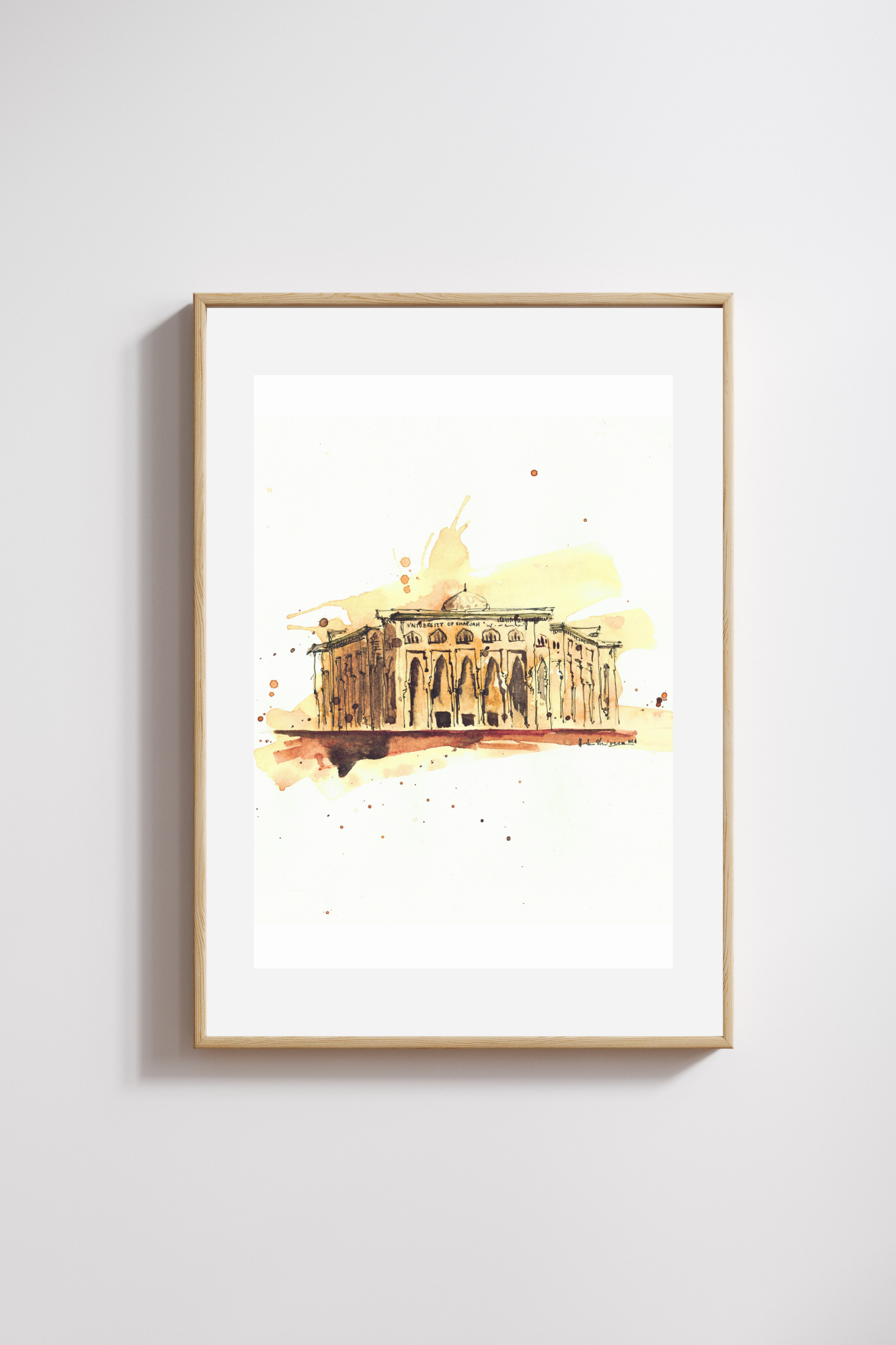 Buy University Of Sharjah Original Art Print University of Sharjah Original Art Print - Image 2