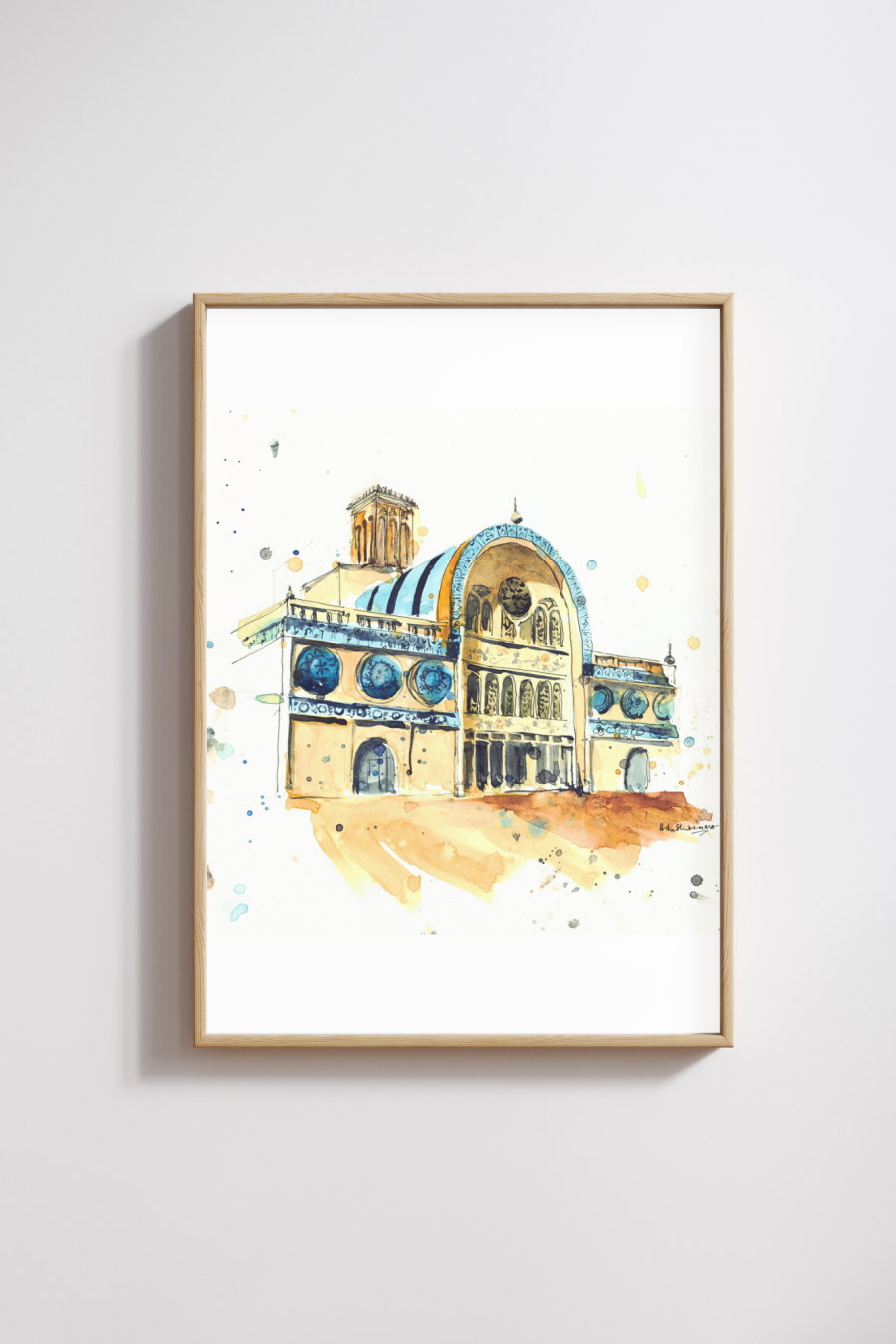Sharjah Central Souq Original Art Print